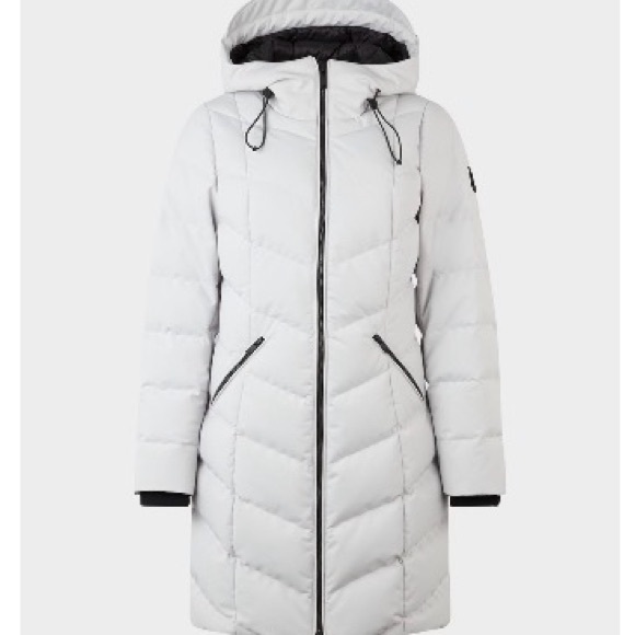 Moose Knuckles Jackets & Blazers - Moose Knuckles Light Gray Hooded Puffer Coat